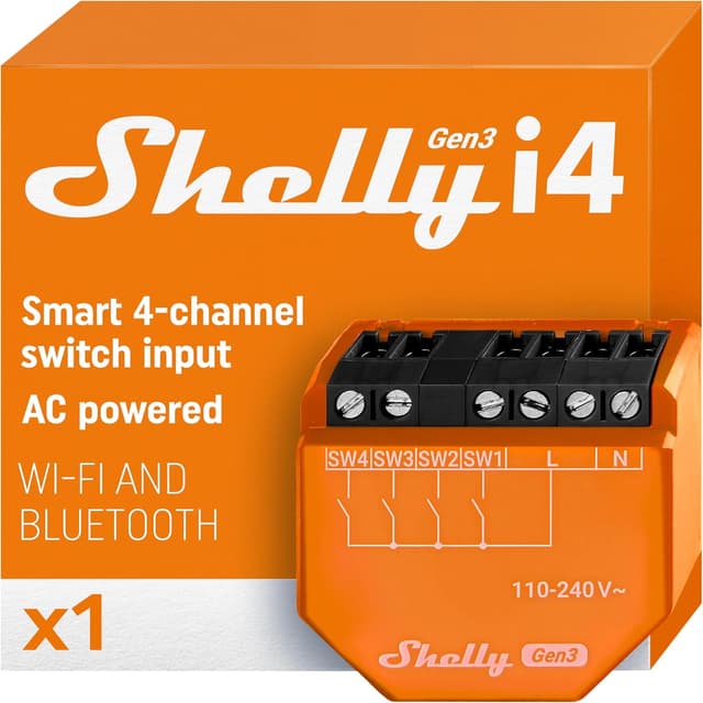 دستگاه هوشمند Shelly i4 Gen3 دستگاه هوشمند Shelly i4 Gen3
