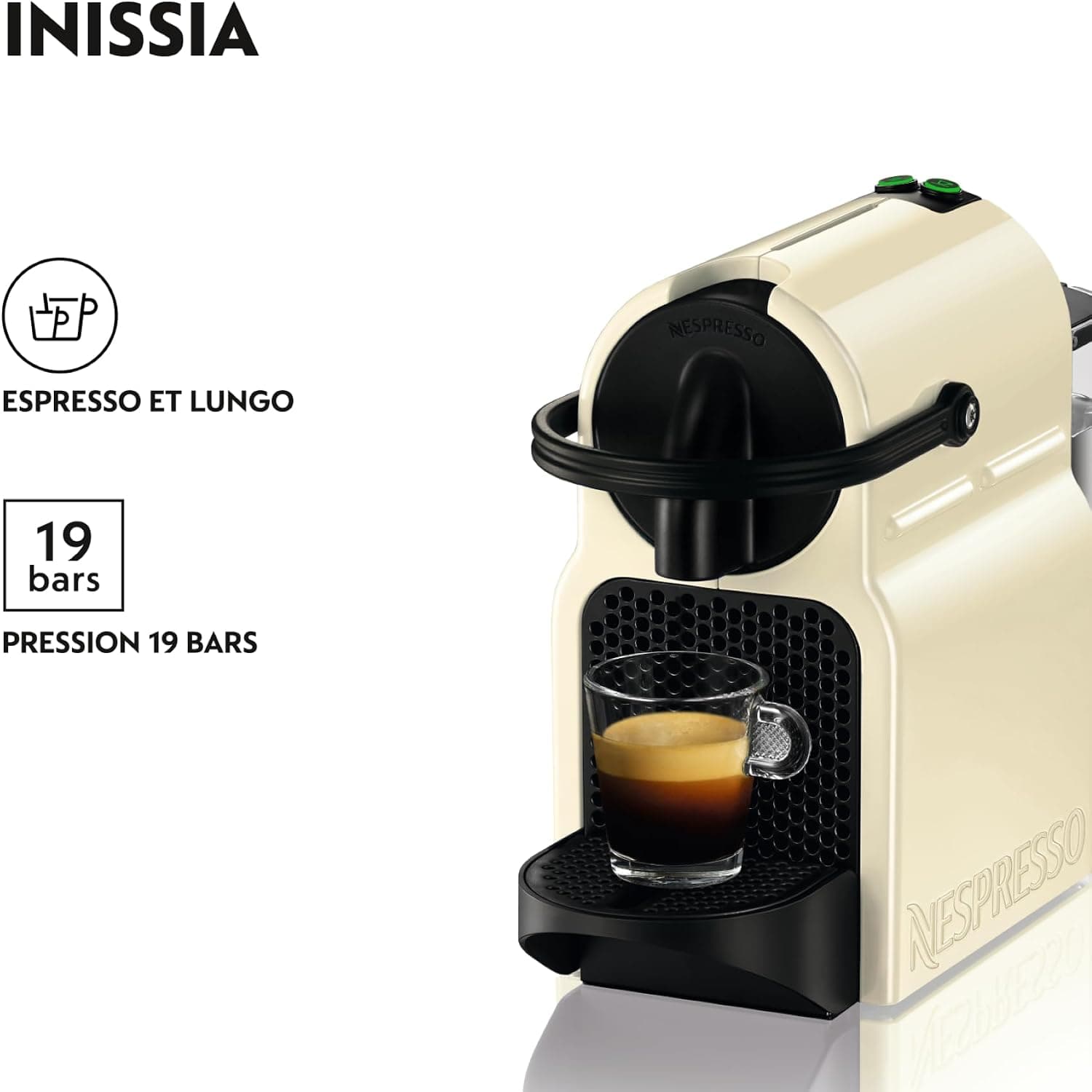 دستگاه قهوه ساز کپسولی Nespresso مدل EN 80.CW Inissia رنگ وانیلی کرمی دستگاه قهوه ساز کپسولی Nespresso مدل EN 80.CW Inissia رنگ وانیلی کرمی