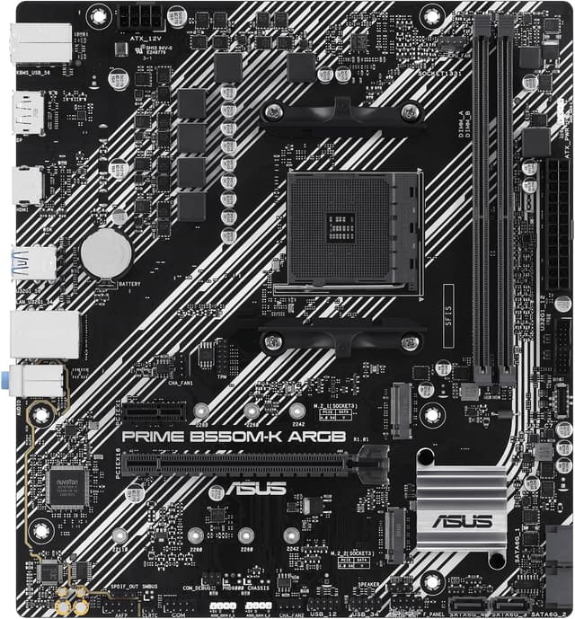 مادربرد ASUS گیمینگ سوکت AM4 چیپست AMD B550 ARGB DDR4 mATX مدل Prime B550M-K مادربرد ASUS گیمینگ سوکت AM4 چیپست AMD B550 ARGB DDR4 mATX مدل Prime B550M-K