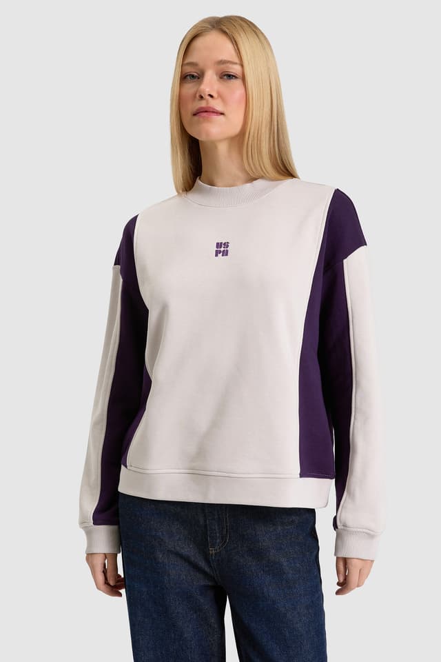 سوئیشرت زنانه U.S. Polo Assn. رنگ سنگی مدل 50329014-VR049 سوئیشرت زنانه U.S. Polo Assn. رنگ سنگی مدل 50329014-VR049