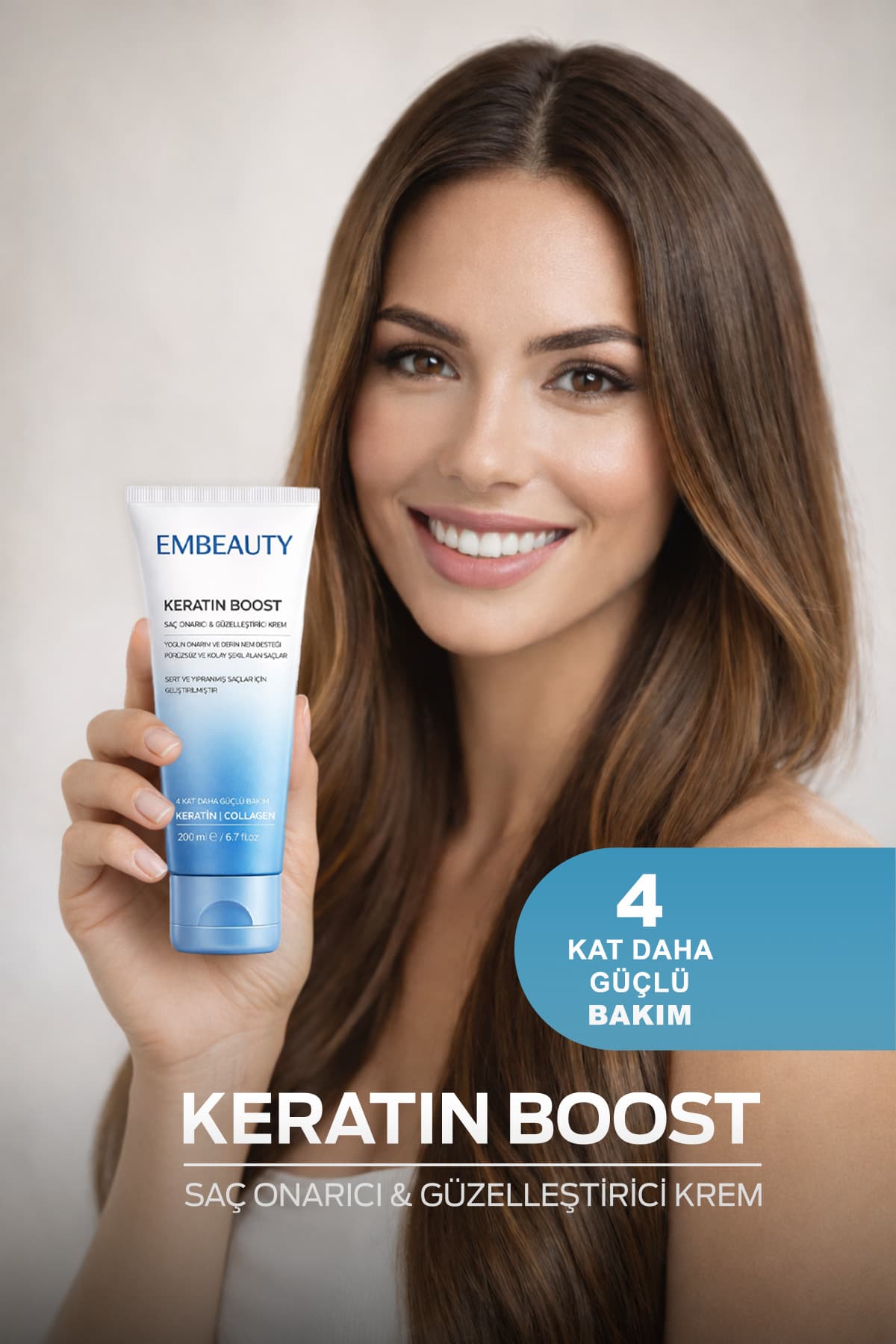 کرم مراقبت مو Embeauty ترمیمکننده و حجمدهنده Keratin Boost 200 ml کرم مراقبت مو Embeauty ترمیمکننده و حجمدهنده Keratin Boost 200 ml