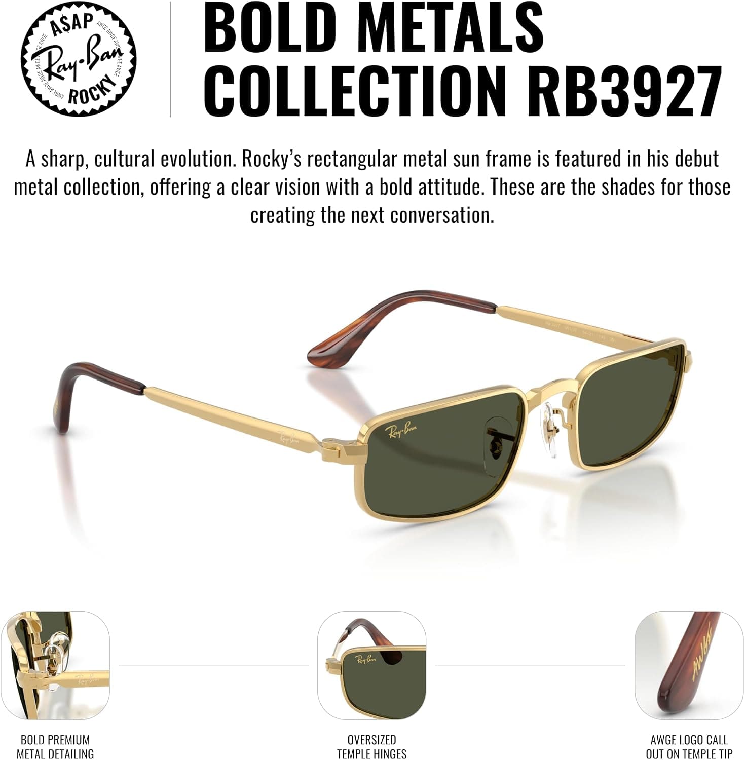 عینک آفتابی یونیسکس Ray-Ban Evolution Arista طلایی مدل RB-0RB3927-001.31-54 عینک آفتابی یونیسکس Ray-Ban Evolution Arista طلایی مدل RB-0RB3927-001.31-54