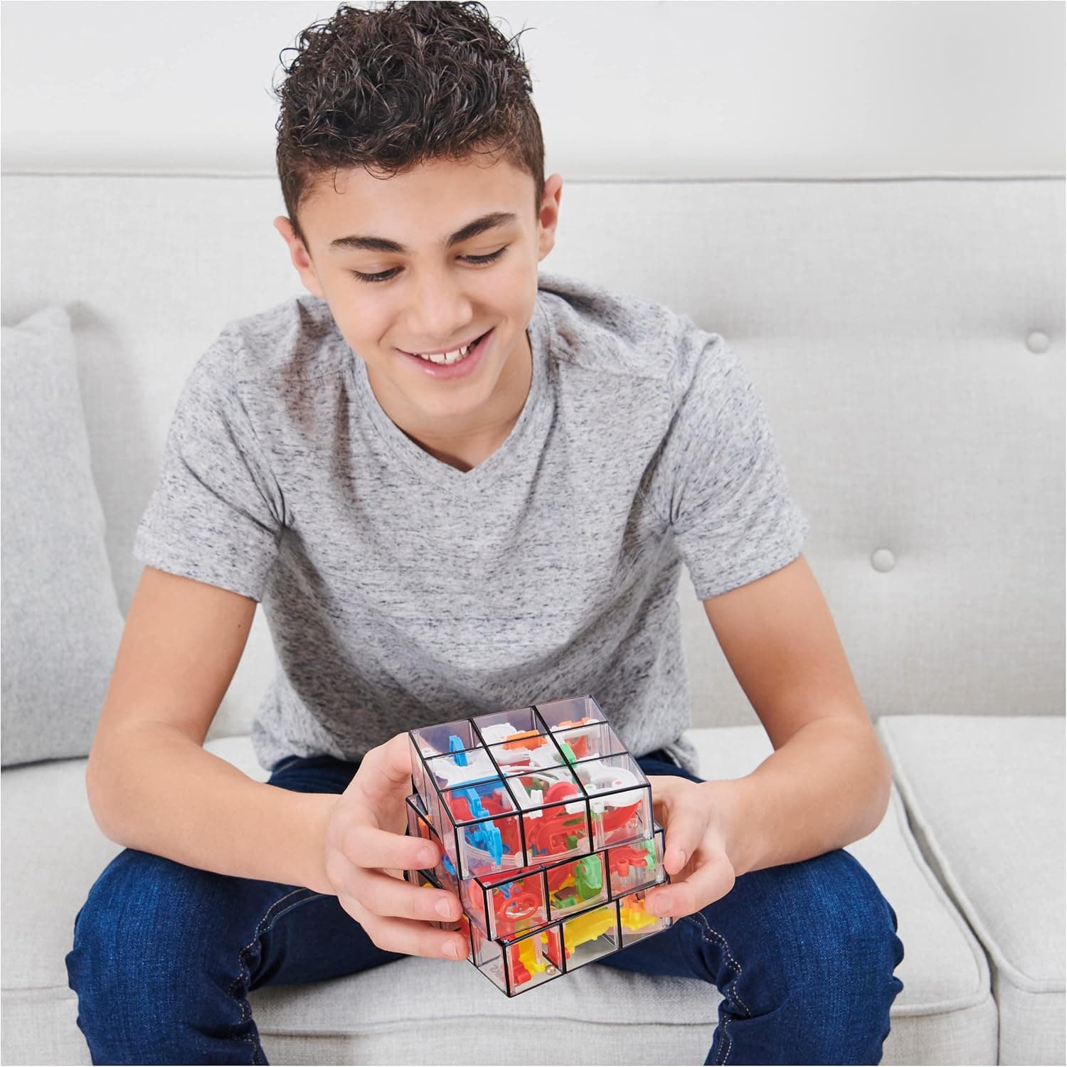 توپ پازل هزارتوی سهبعدی کودکان و بزرگسالان Spin Master Games مدل Rubik’s Perplexus Fusion 3x3 Gravity مناسب 8+ توپ پازل هزارتوی سهبعدی کودکان و بزرگسالان Spin Master Games مدل Rubik’s Perplexus Fusion 3x3 Gravity مناسب 8+