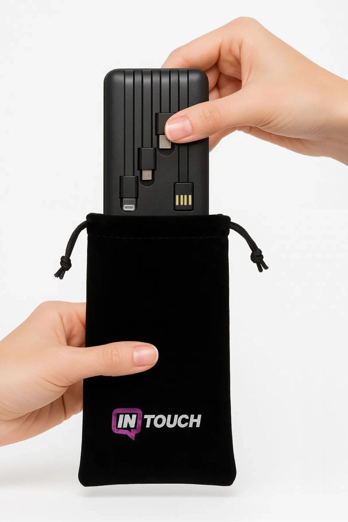 پاوربانک İntouch 20000mAh نمایشگر دیجیتال کابل چندگانه داخلی مدل Prime مشکی پاوربانک İntouch 20000mAh نمایشگر دیجیتال کابل چندگانه داخلی مدل Prime مشکی