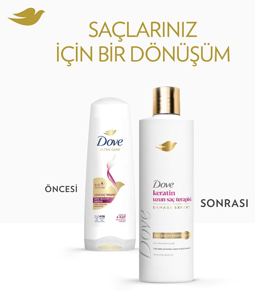 کرم مراقبت Dove کراتین تراپی موهای بلند 350ml×2 کرم مراقبت Dove کراتین تراپی موهای بلند 350ml×2