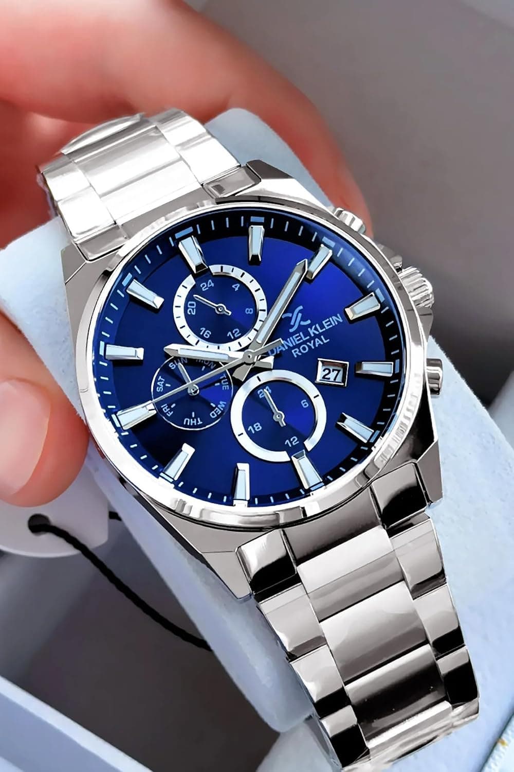 ساعت مردانه Daniel Klein ضد آب 3 ATM نقرهای بند فولادی تقویمدار کوارتز ساعت مردانه Daniel Klein ضد آب 3 ATM نقرهای بند فولادی تقویمدار کوارتز
