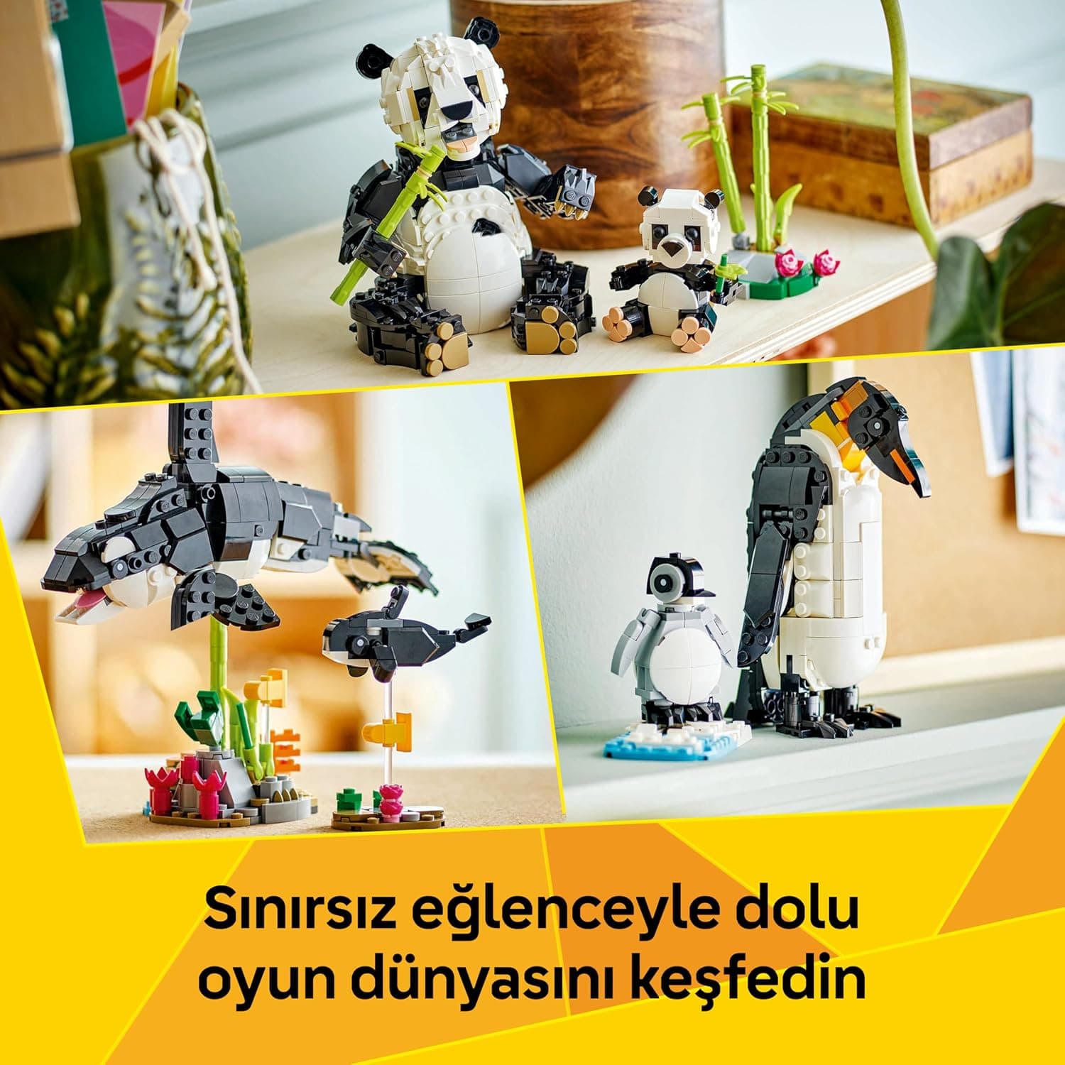 لگو سری Creator 3 در 1 حیوانات وحشی خانواده پاندا مدل 31165 لگو سری Creator 3 در 1 حیوانات وحشی خانواده پاندا مدل 31165