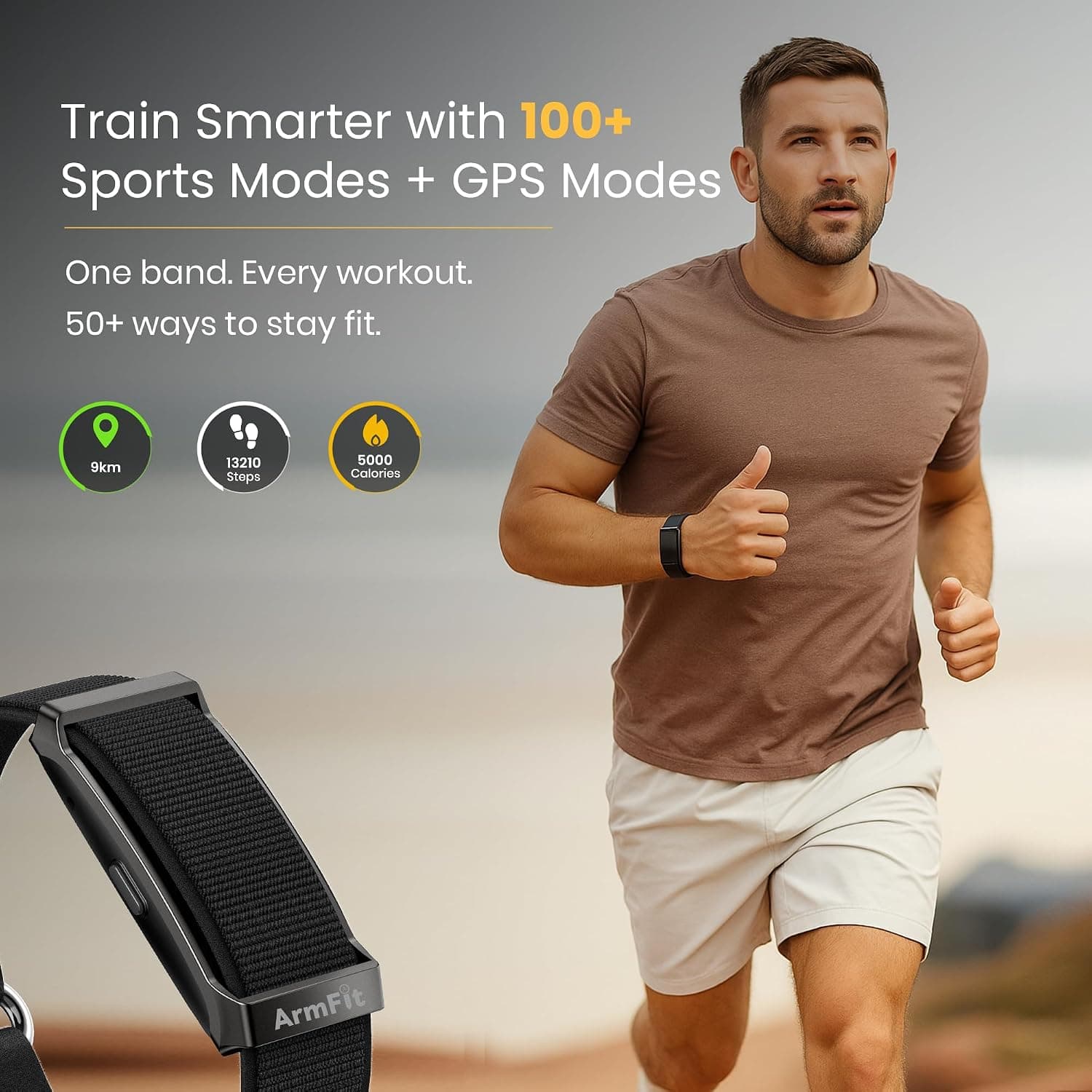 دستبند ردیاب تناسب اندام ArmFit Deep Zeero با پایش فعالیت و خواب، پشتیبانی از اپلیکیشن و شارژدهی 15+ روزه دستبند ردیاب تناسب اندام ArmFit Deep Zeero با پایش فعالیت و خواب، پشتیبانی از اپلیکیشن و شارژدهی 15+ روزه
