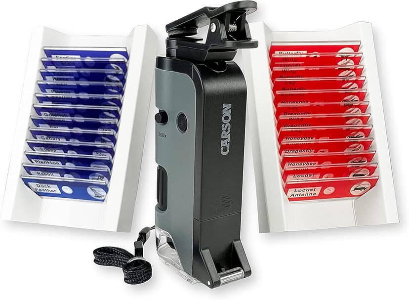 میکروسکوپ جیبی Carson MicroFlip 100 x 250 با LED و UV مدل MP-250BUN میکروسکوپ جیبی Carson MicroFlip 100 x 250 با LED و UV مدل MP-250BUN
