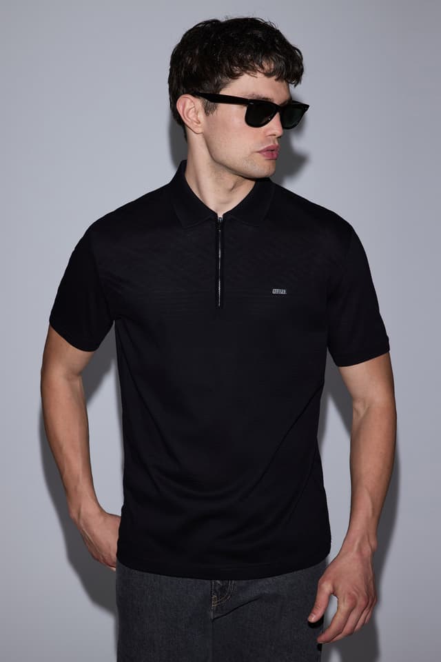 تیشرت مردانه U.S. Polo Assn. مشکی فیت معمولی یقه پولو مدل 50322425-VR046 تیشرت مردانه U.S. Polo Assn. مشکی فیت معمولی یقه پولو مدل 50322425-VR046