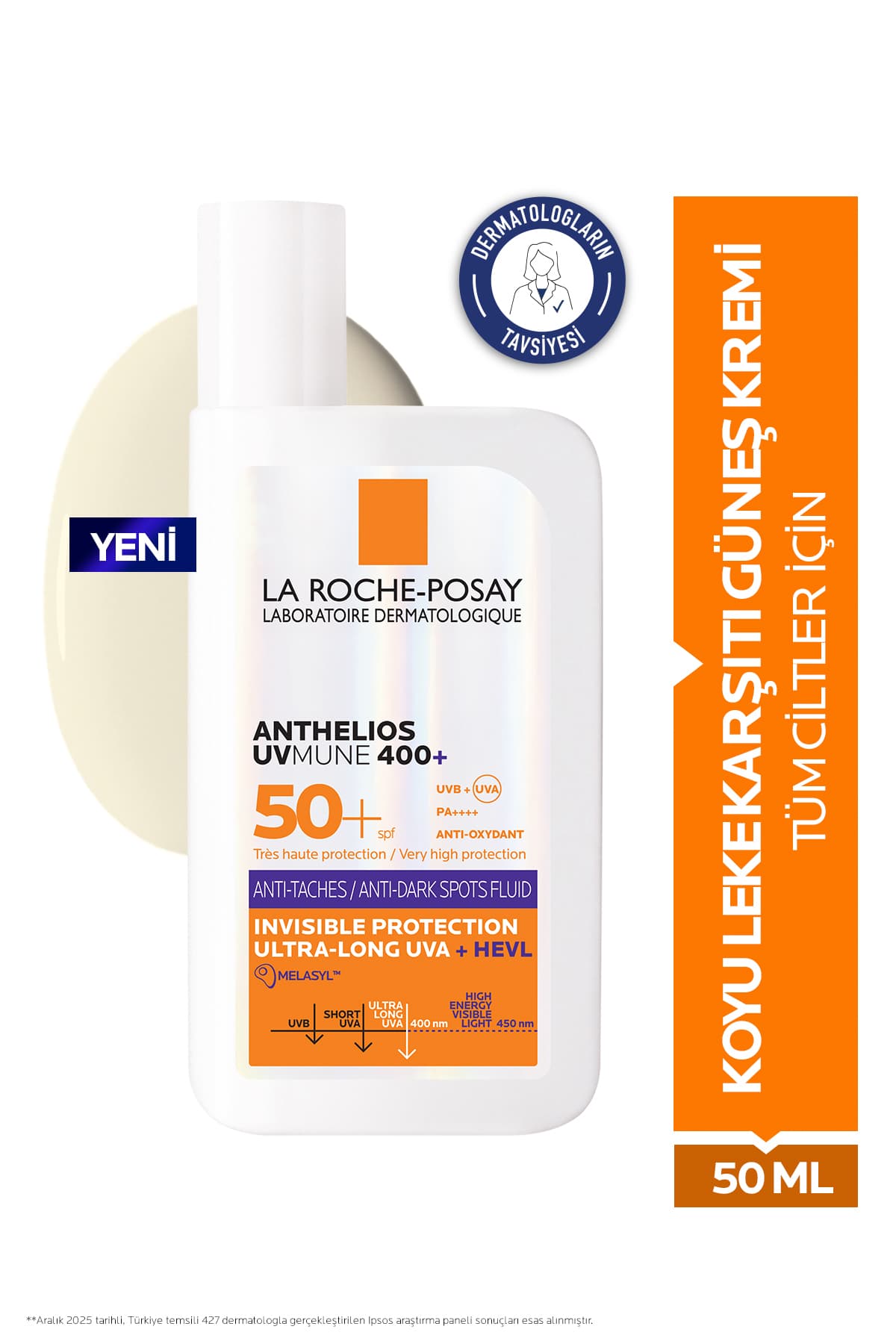 ضدآفتاب صورت پوستهای لکدار La Roche Posay Anthelios Uvmune فلوئید ضدلک با محافظت بالا SPF50+ 50ml ضدآفتاب صورت پوستهای لکدار La Roche Posay Anthelios Uvmune فلوئید ضدلک با محافظت بالا SPF50+ 50ml