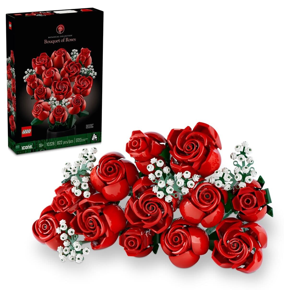 لگو Botanicals دستهگل رز برای بزرگسالان مدل 10328 (822 قطعه) لگو Botanicals دستهگل رز برای بزرگسالان مدل 10328 (822 قطعه)