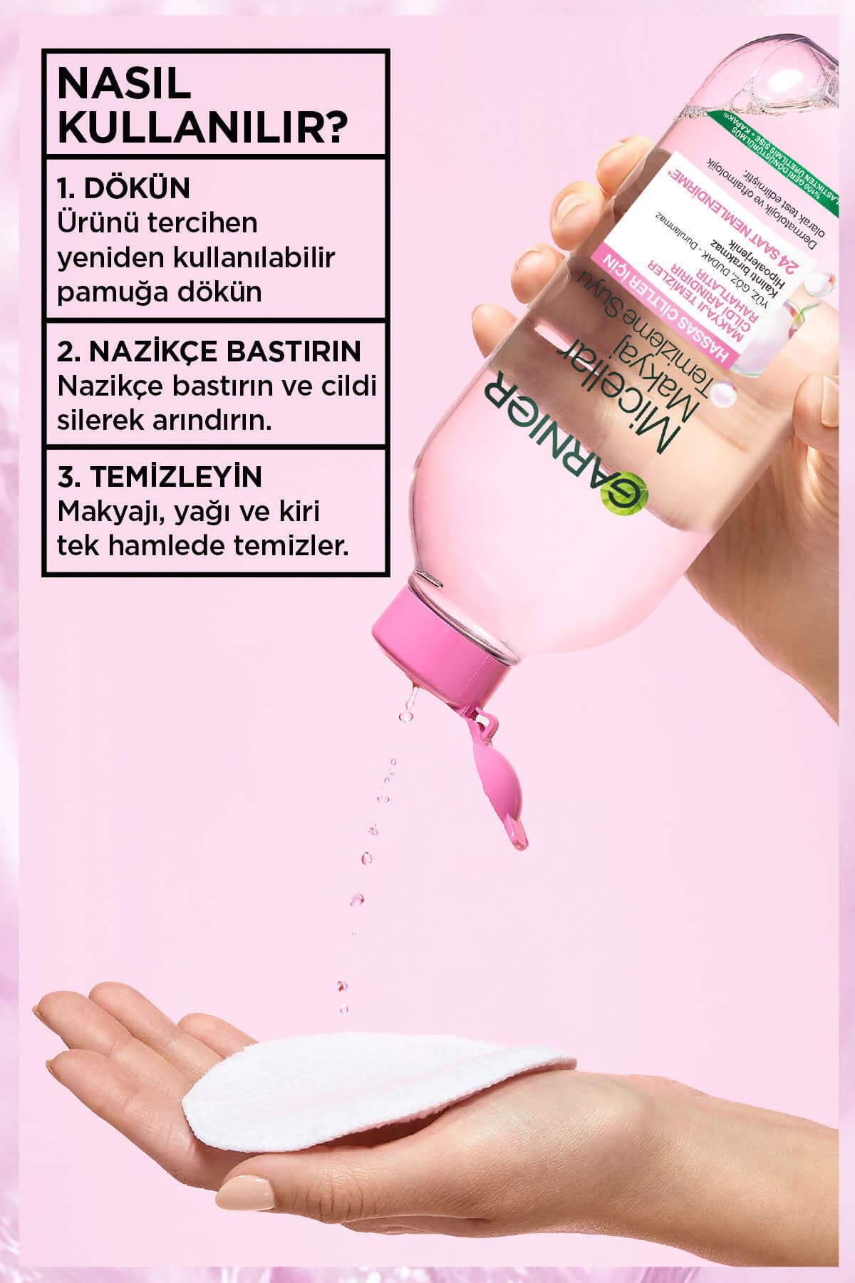 ست دوتکه پاککننده آرایش میسلار Garnier شامل آب پاککننده 400 Ml و پد پاککننده آرایش ست دوتکه پاککننده آرایش میسلار Garnier شامل آب پاککننده 400 Ml و پد پاککننده آرایش