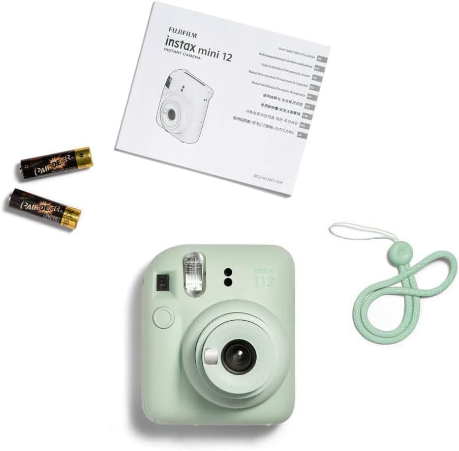 دوربین فوری instax Fujifilm سبز نعنایی با بسته فیلم 40 شاتی مدل Mini 12 دوربین فوری instax Fujifilm سبز نعنایی با بسته فیلم 40 شاتی مدل Mini 12
