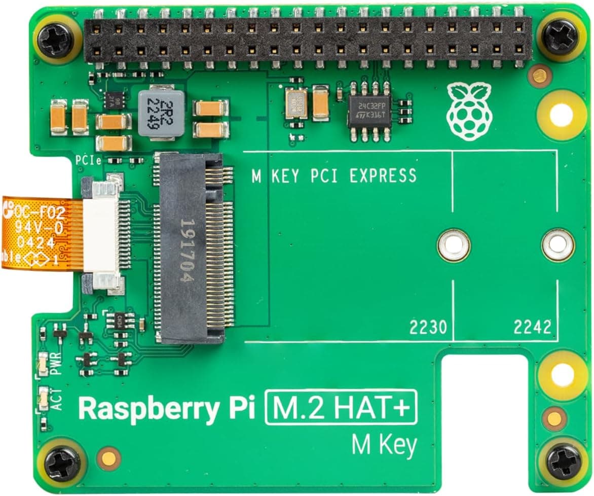 برد توسعه HAT با PCIe M.2 برای Raspberry Pi 5 کلید M-Key برد توسعه HAT با PCIe M.2 برای Raspberry Pi 5 کلید M-Key
