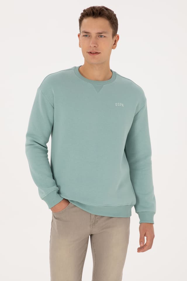 سوئیشرت مردانه U.S. Polo Assn. فیت راحت یقه گرد شاردونه نعنایی بیسیک مدل 50313757-VR090 سوئیشرت مردانه U.S. Polo Assn. فیت راحت یقه گرد شاردونه نعنایی بیسیک مدل 50313757-VR090