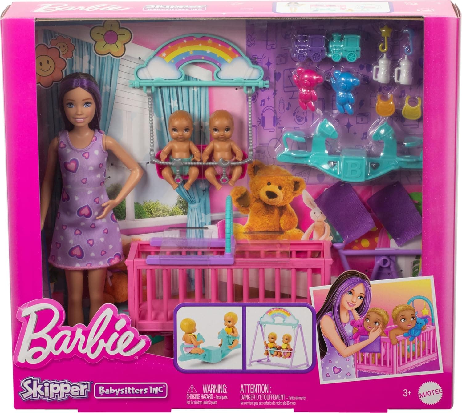 اسباببازی Barbie مدل Twinning Nursery اسباببازی Barbie مدل Twinning Nursery