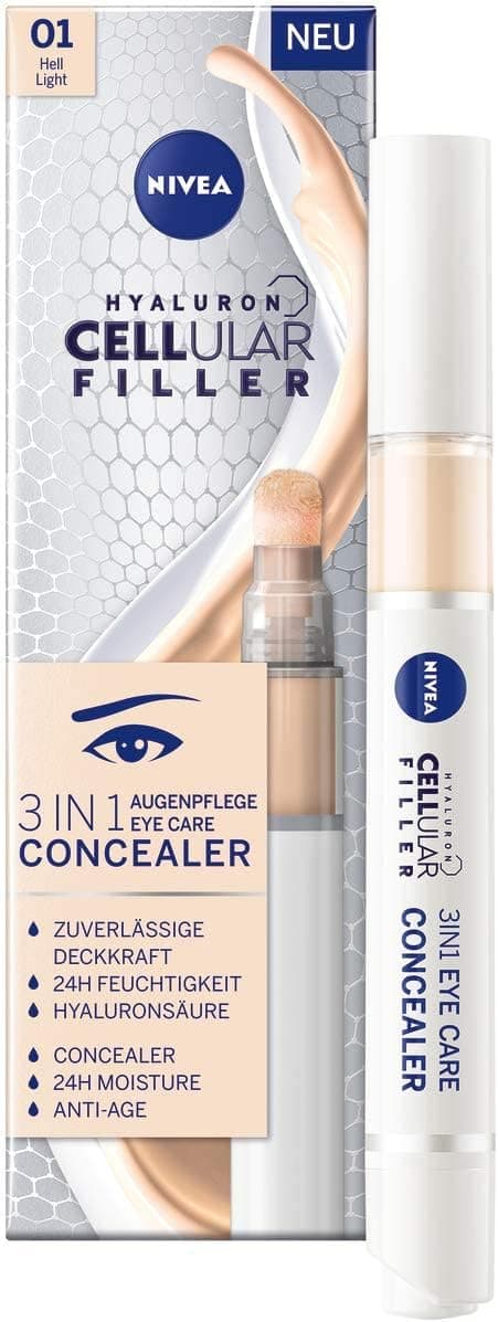 کانسیلر چشم NIVEA ضد پیری Hyaluron Cellular Filler 3-in-1 روشن 4 ml کانسیلر چشم NIVEA ضد پیری Hyaluron Cellular Filler 3-in-1 روشن 4 ml