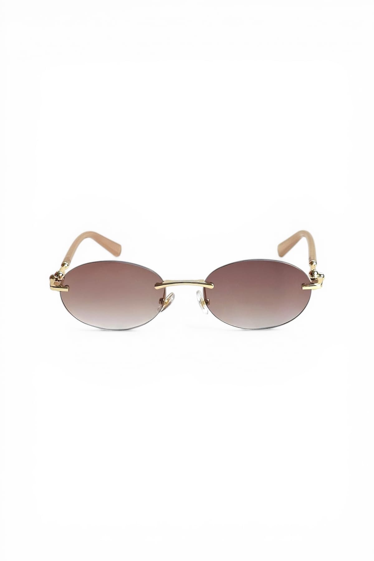 عینک آفتابی زنانه REN EYEWEAR فلزی بیضی با لنز گرادیانی UV400 مدل DERLA عینک آفتابی زنانه REN EYEWEAR فلزی بیضی با لنز گرادیانی UV400 مدل DERLA