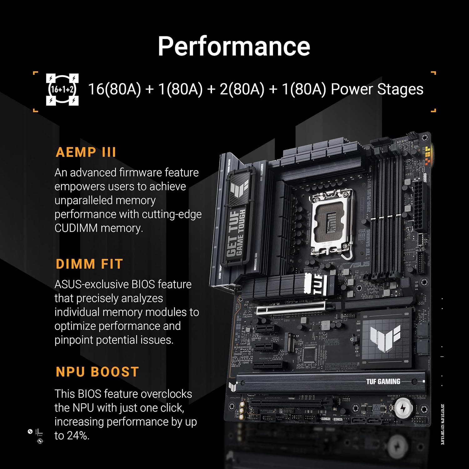 مادربرد ASUS TUF Gaming Z890-PLUS WiFi سوکت LGA 1851 DDR5 مادربرد ASUS TUF Gaming Z890-PLUS WiFi سوکت LGA 1851 DDR5