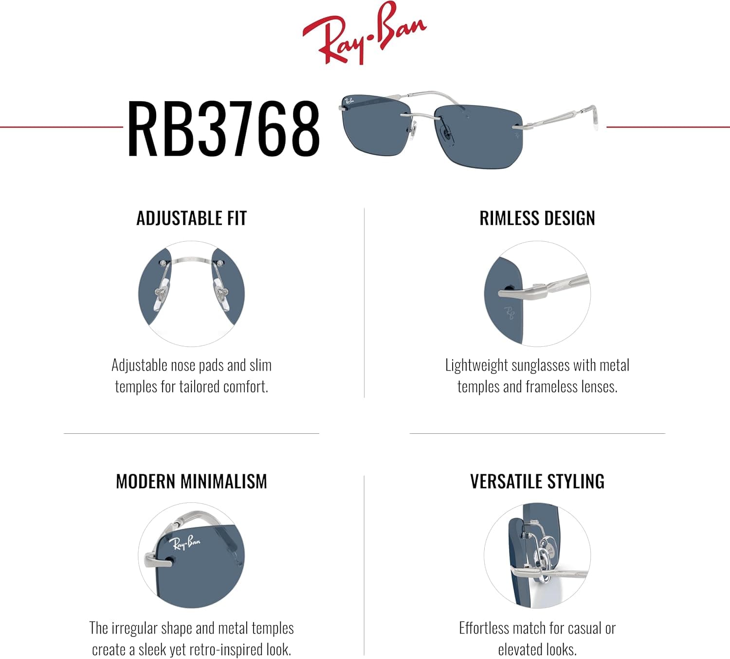 عینک آفتابی یونیسکس Ray-Ban مشکی مات مدل RB-0RB3768-003.80-56 عینک آفتابی یونیسکس Ray-Ban مشکی مات مدل RB-0RB3768-003.80-56