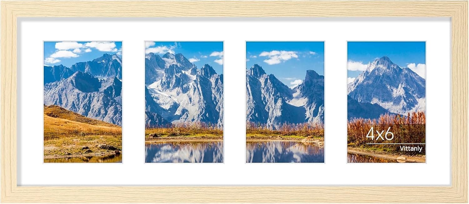 قاب عکس کلاژ Vittanly سایز 8x10 دیواری و رومیزی طبیعی روشن قاب عکس کلاژ Vittanly سایز 8x10 دیواری و رومیزی طبیعی روشن