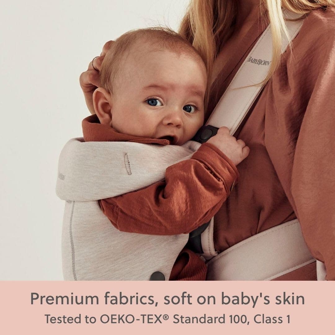 کریر نوزاد BabyBjörn جرسی سه بعدی بژ روشن مدل Mini کریر نوزاد BabyBjörn جرسی سه بعدی بژ روشن مدل Mini
