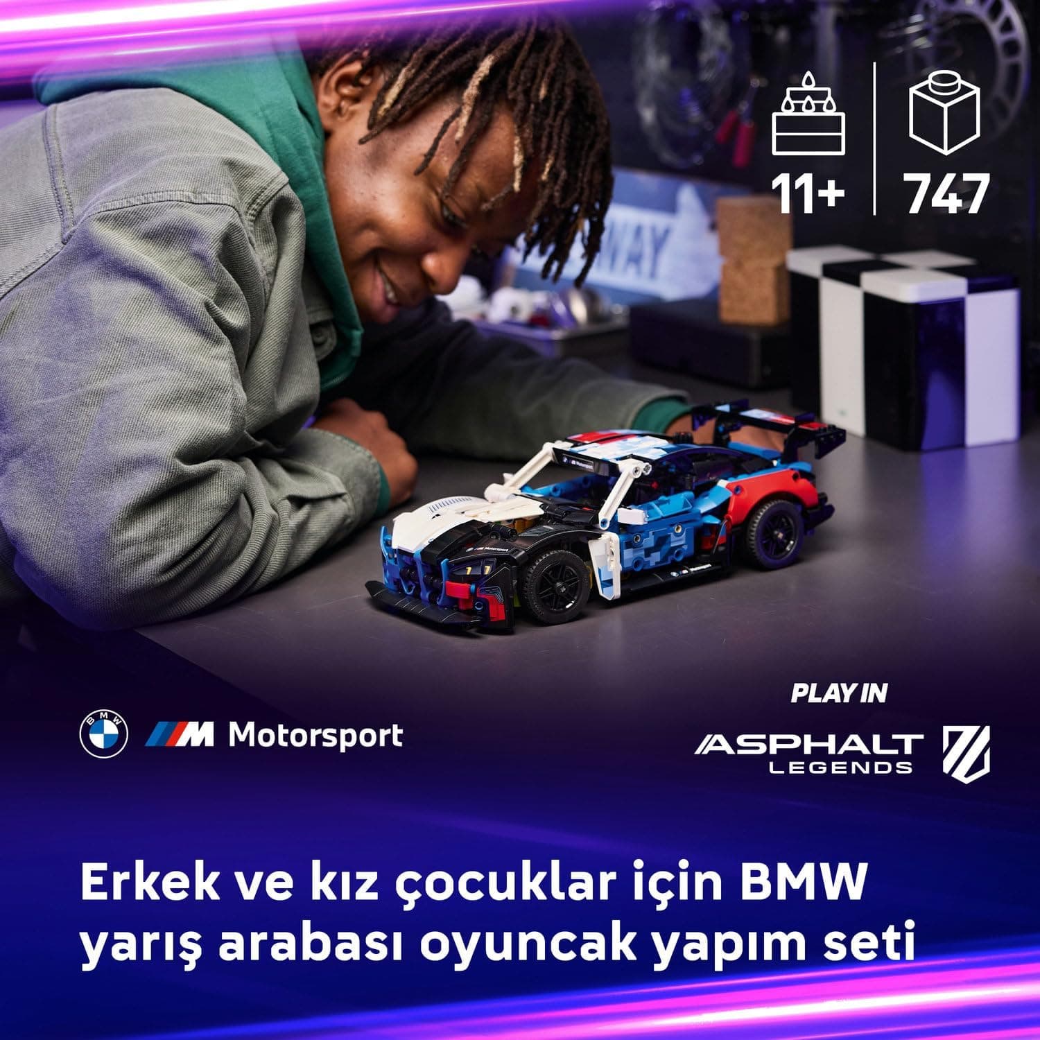 لگو Technic BMW M4 GT3 EVO ماشین مسابقهای مدل 42226 لگو Technic BMW M4 GT3 EVO ماشین مسابقهای مدل 42226
