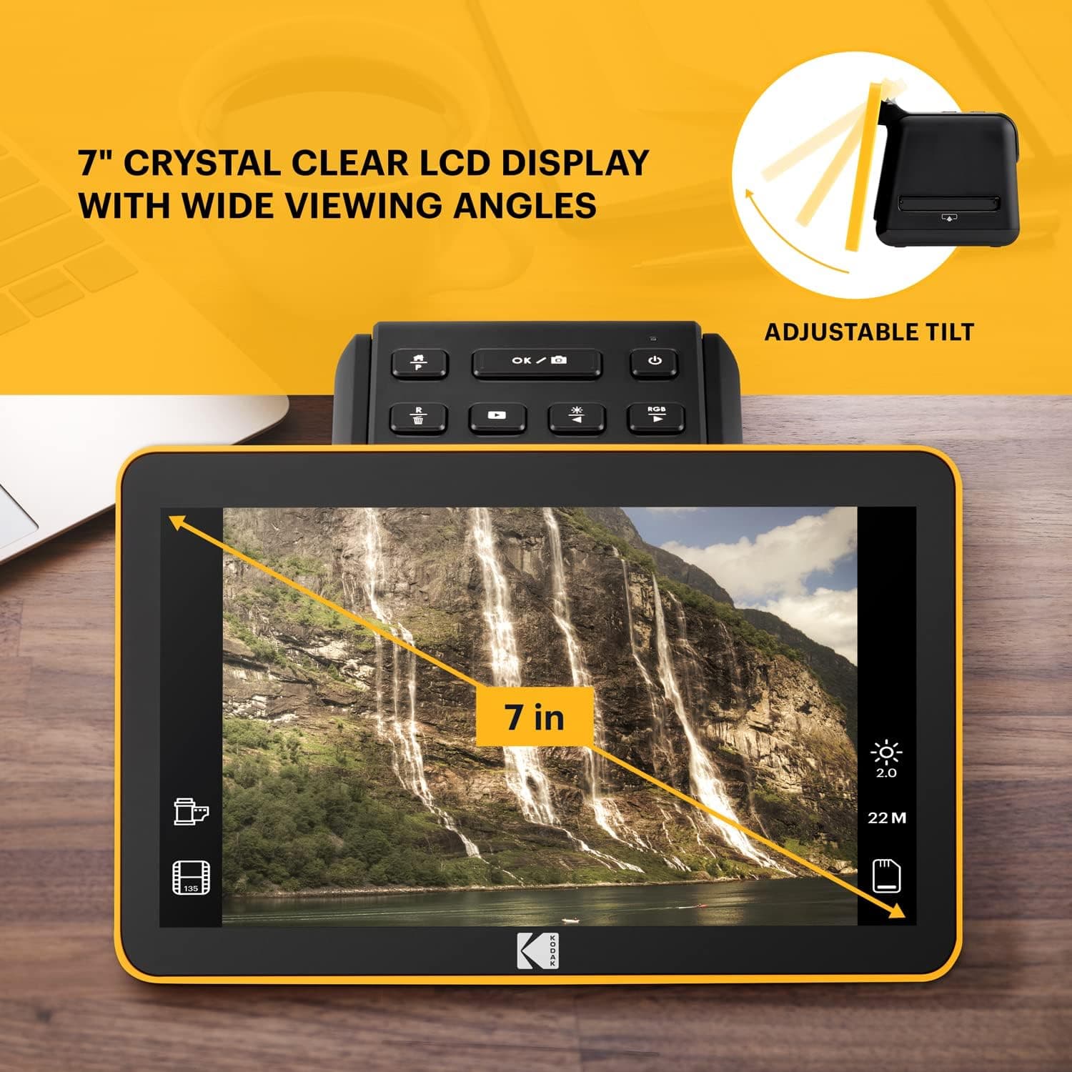 اسکنر فیلم دیجیتال Kodak Slide N Scan با صفحه نمایش 7 اینچی اسکنر فیلم دیجیتال Kodak Slide N Scan با صفحه نمایش 7 اینچی