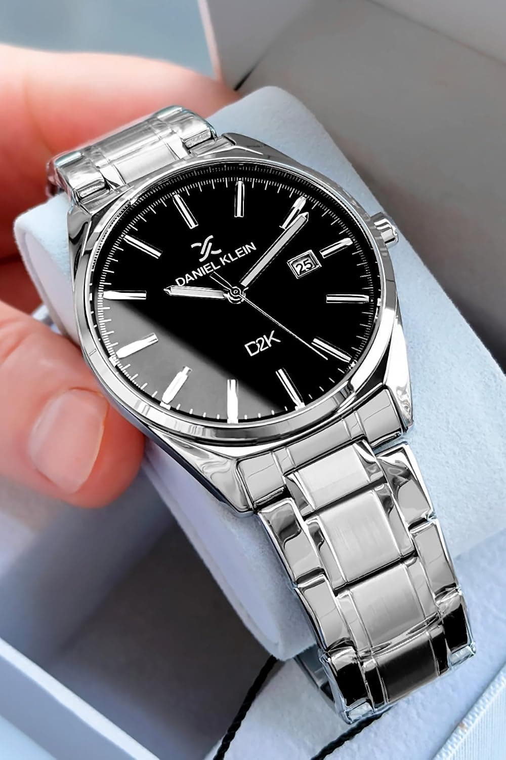 ساعت مچی مردانه Daniel Klein بند فولادی نقرهای مشکی ضد آب مدل DKE2157 ساعت مچی مردانه Daniel Klein بند فولادی نقرهای مشکی ضد آب مدل DKE2157