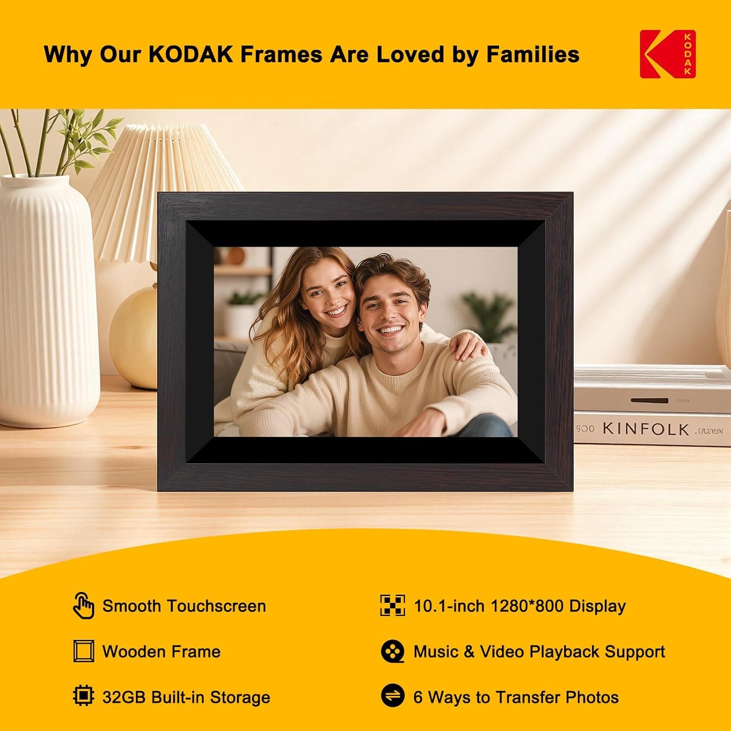 قاب عکس دیجیتال KODAK 10.1 اینچ وایفای 32GB صفحه لمسی IPS 1280x800 قاب عکس دیجیتال KODAK 10.1 اینچ وایفای 32GB صفحه لمسی IPS 1280x800
