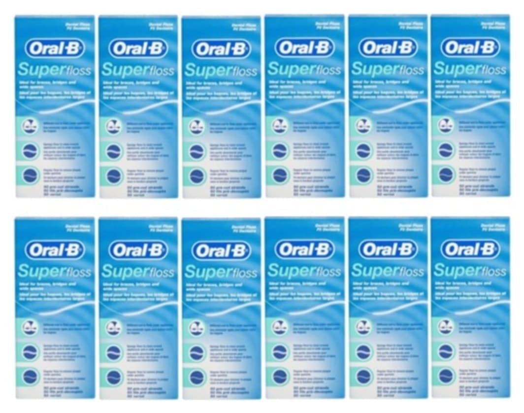 نخ دندان Oral-B Super Floss 50 عددی × 12 بسته نخ دندان Oral-B Super Floss 50 عددی × 12 بسته