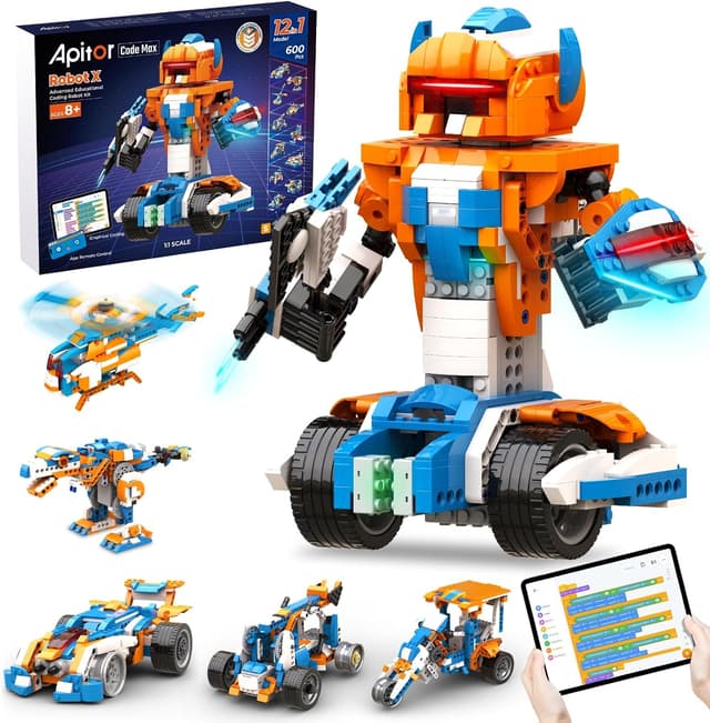 کیت ساخت رباتیک و کدنویسی کودکان 8 تا 14 سال Apitor مدل Robot X کیت ساخت رباتیک و کدنویسی کودکان 8 تا 14 سال Apitor مدل Robot X