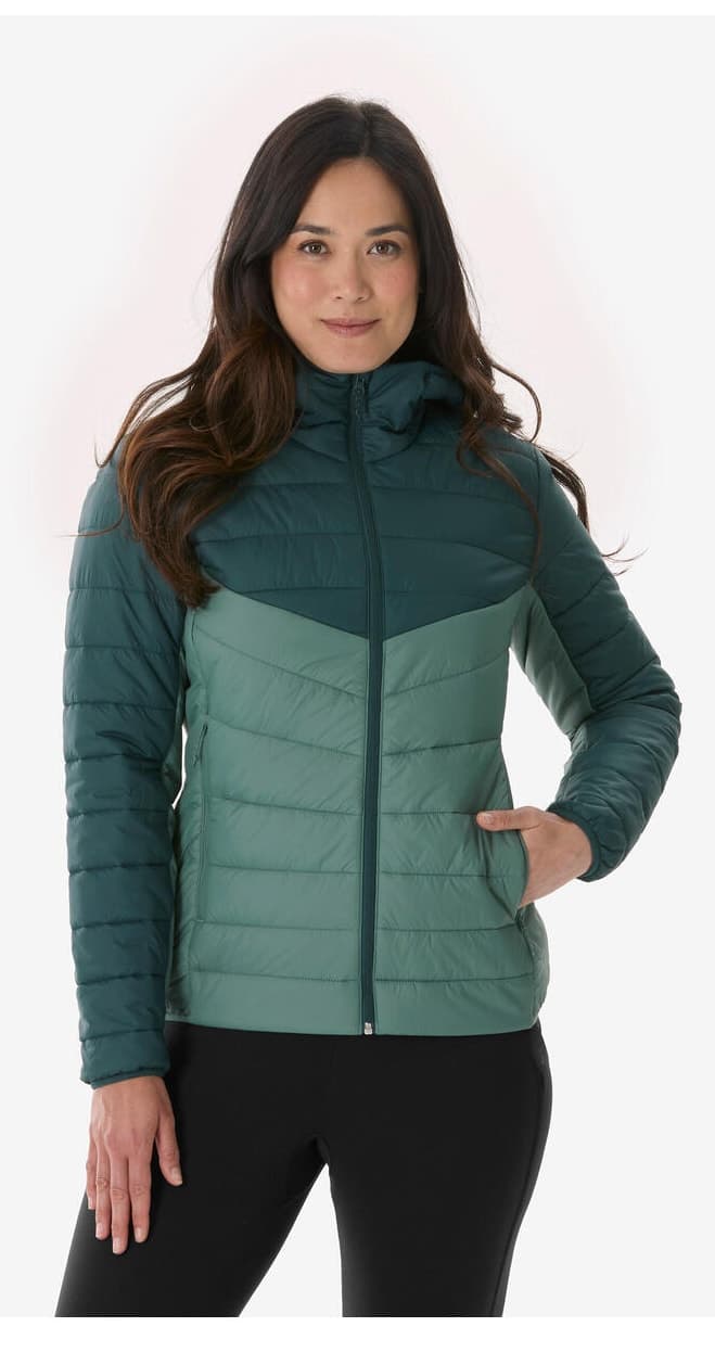 ژاکت پفی زنانه Decathlon Quechua سبز مدل MH500 -6° ژاکت پفی زنانه Decathlon Quechua سبز مدل MH500 -6°