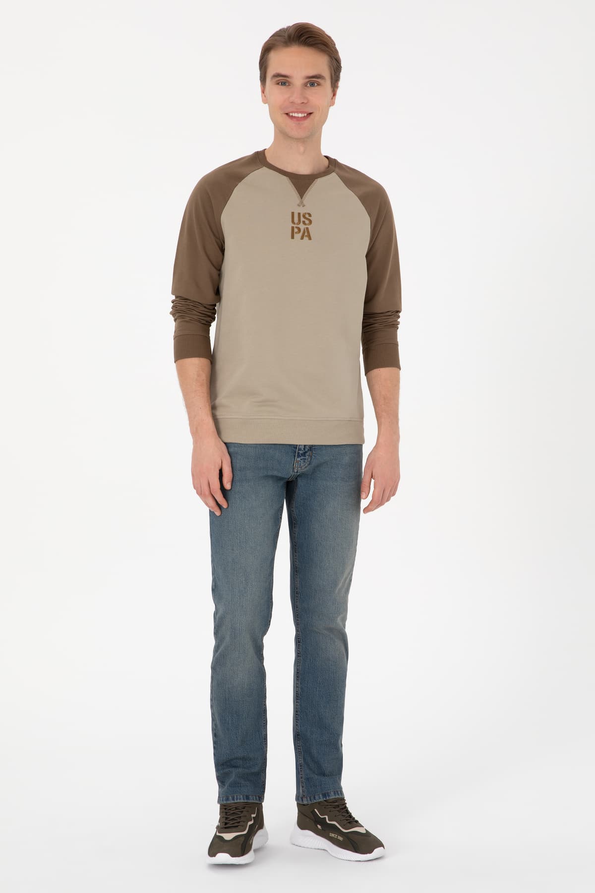 سوئیشرت مردانه U.S. Polo Assn. یقه گرد فیت معمولی خاکی نازک مدل 50315420-VR027 سوئیشرت مردانه U.S. Polo Assn. یقه گرد فیت معمولی خاکی نازک مدل 50315420-VR027