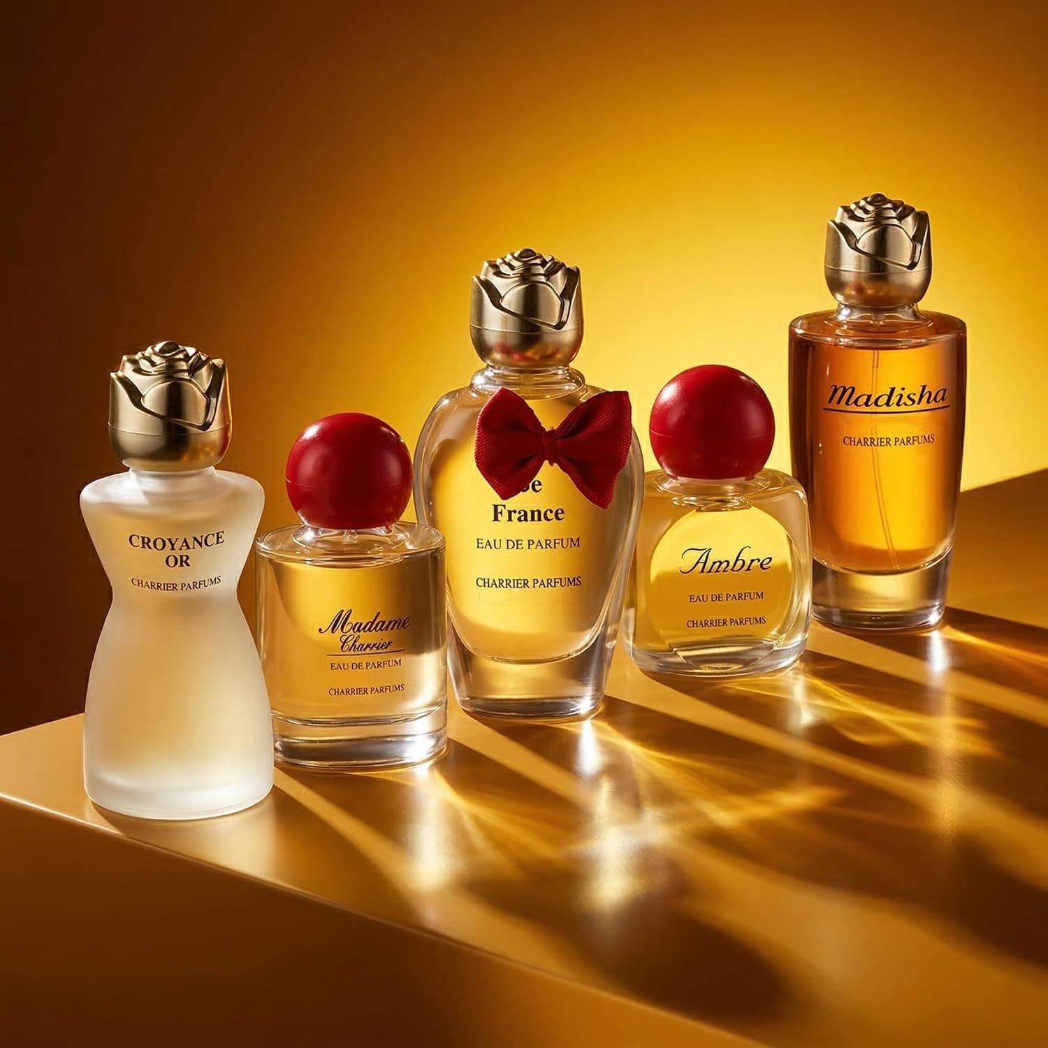 ست هدیه 5 تایی عطر Charrier Parfums Collection Luxe Eau de Parfum 49, 7 ml ست هدیه 5 تایی عطر Charrier Parfums Collection Luxe Eau de Parfum 49, 7 ml