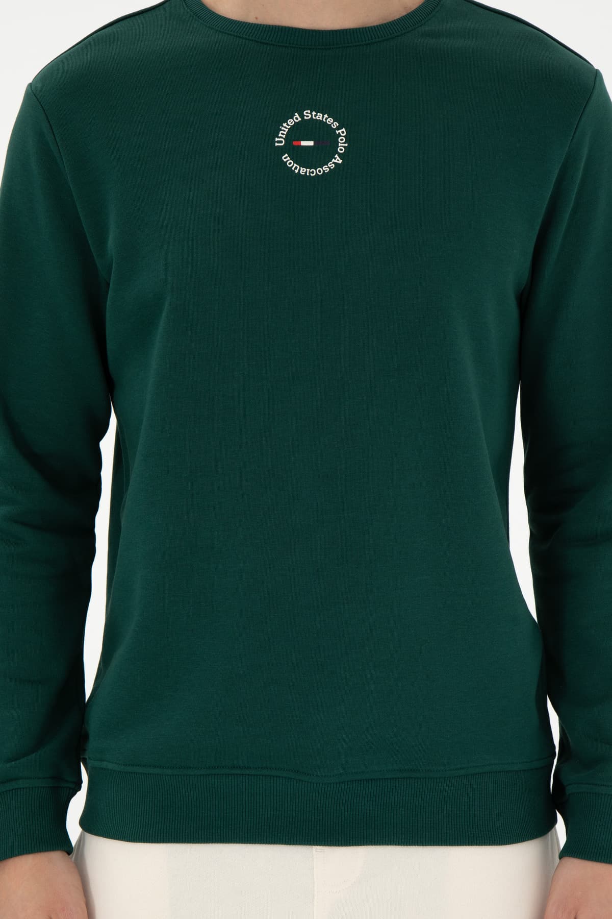 سوئیشرت مردانه U.S. Polo Assn. فیت معمولی یقه گرد سبز تیره مدل 50293436-VR079 سوئیشرت مردانه U.S. Polo Assn. فیت معمولی یقه گرد سبز تیره مدل 50293436-VR079