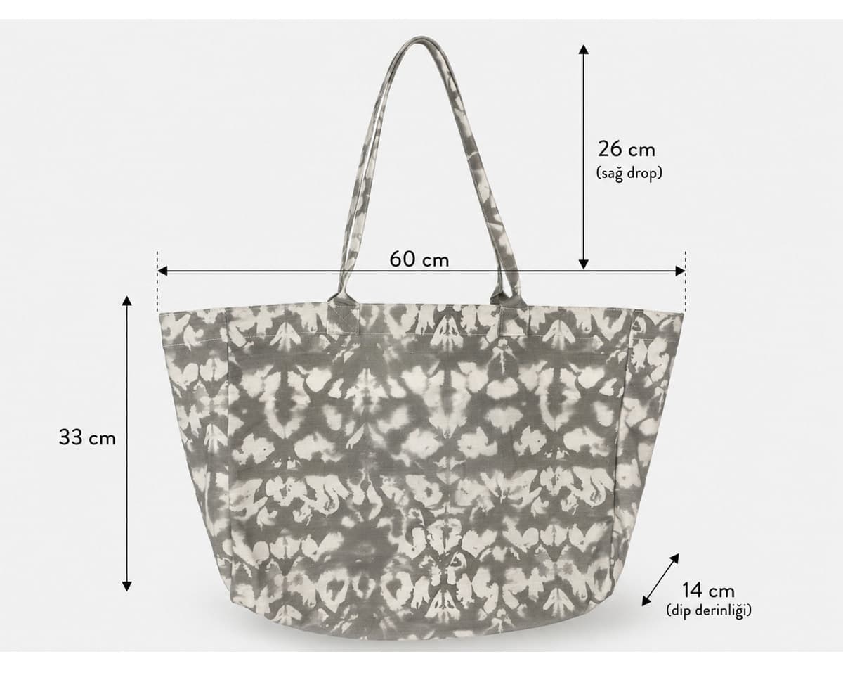 کیف دوشی ساحلی زنانه ICONE BAG کانواس با طرح گرادیانت خاکستری چاپی کیف دوشی ساحلی زنانه ICONE BAG کانواس با طرح گرادیانت خاکستری چاپی