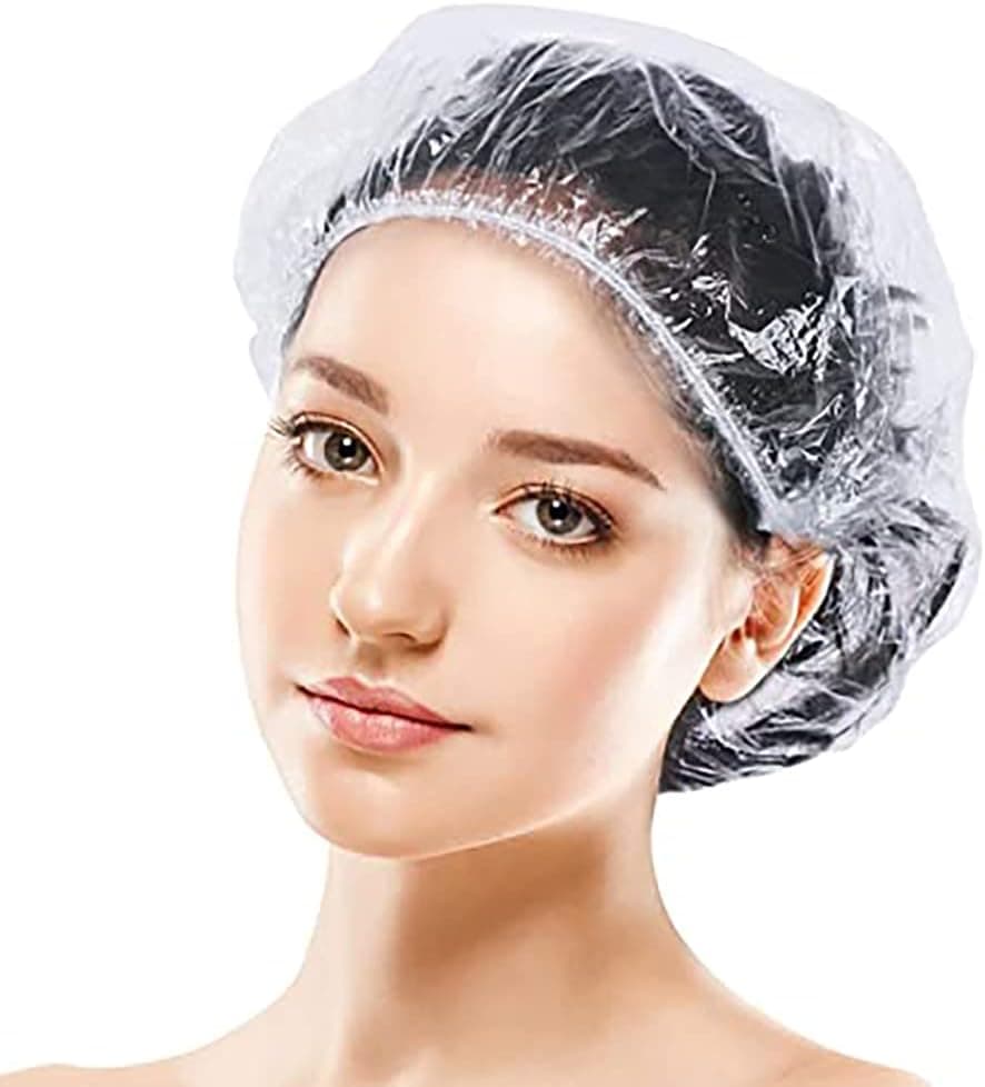 کلاه حمام یکبار مصرف زنانه و مردانه ORiTi 100PCS شفاف ضدآب کشدار کلاه حمام یکبار مصرف زنانه و مردانه ORiTi 100PCS شفاف ضدآب کشدار