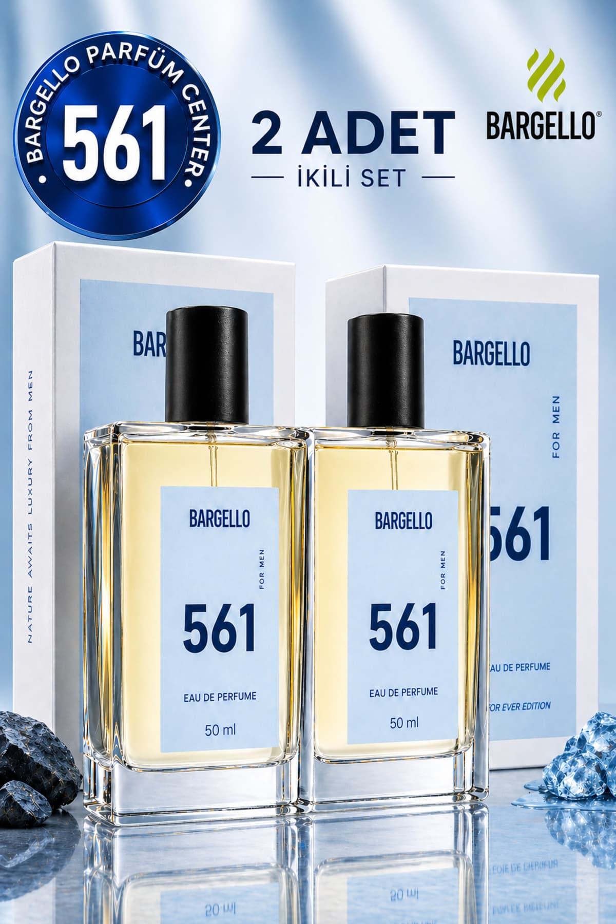 عطر مردانه Bargello Fresh 50 ml EDP مدل 561x2 2ADET عطر مردانه Bargello Fresh 50 ml EDP مدل 561x2 2ADET