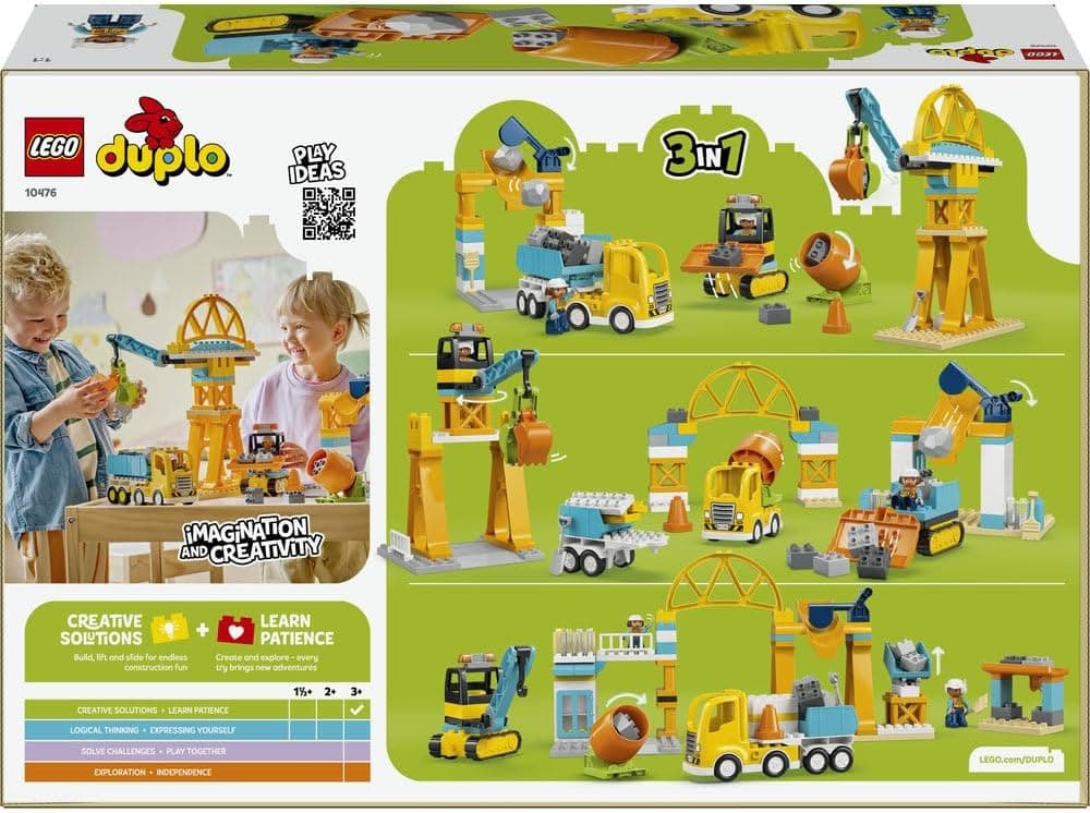 لگو DUPLO کارگاه ساختمانی و وسایل نقلیه 3 in 1 مدل 10476 لگو DUPLO کارگاه ساختمانی و وسایل نقلیه 3 in 1 مدل 10476
