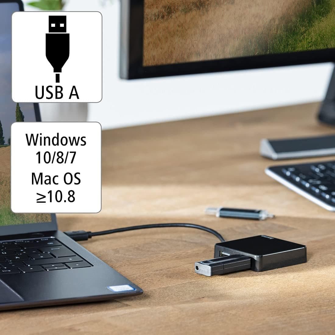 هاب USB Hama مشکی 4 پورت USB 2.0 480 Gbps مدل 00200121 هاب USB Hama مشکی 4 پورت USB 2.0 480 Gbps مدل 00200121