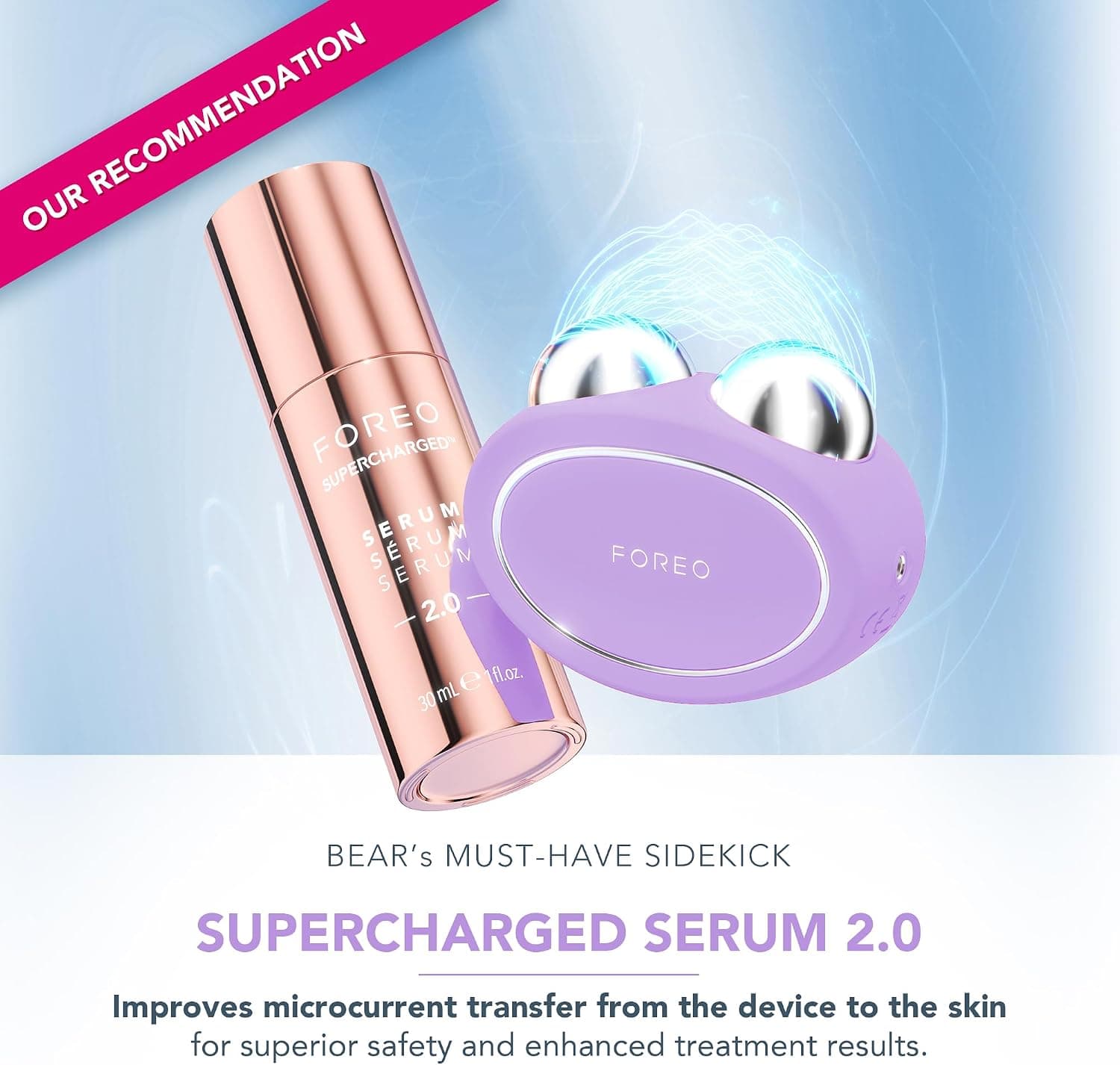 دستگاه میکروکارنت لیفتینگ تونینگ صورت FOREO مدل BEAR 2 اسطوخودوسی دستگاه میکروکارنت لیفتینگ تونینگ صورت FOREO مدل BEAR 2 اسطوخودوسی