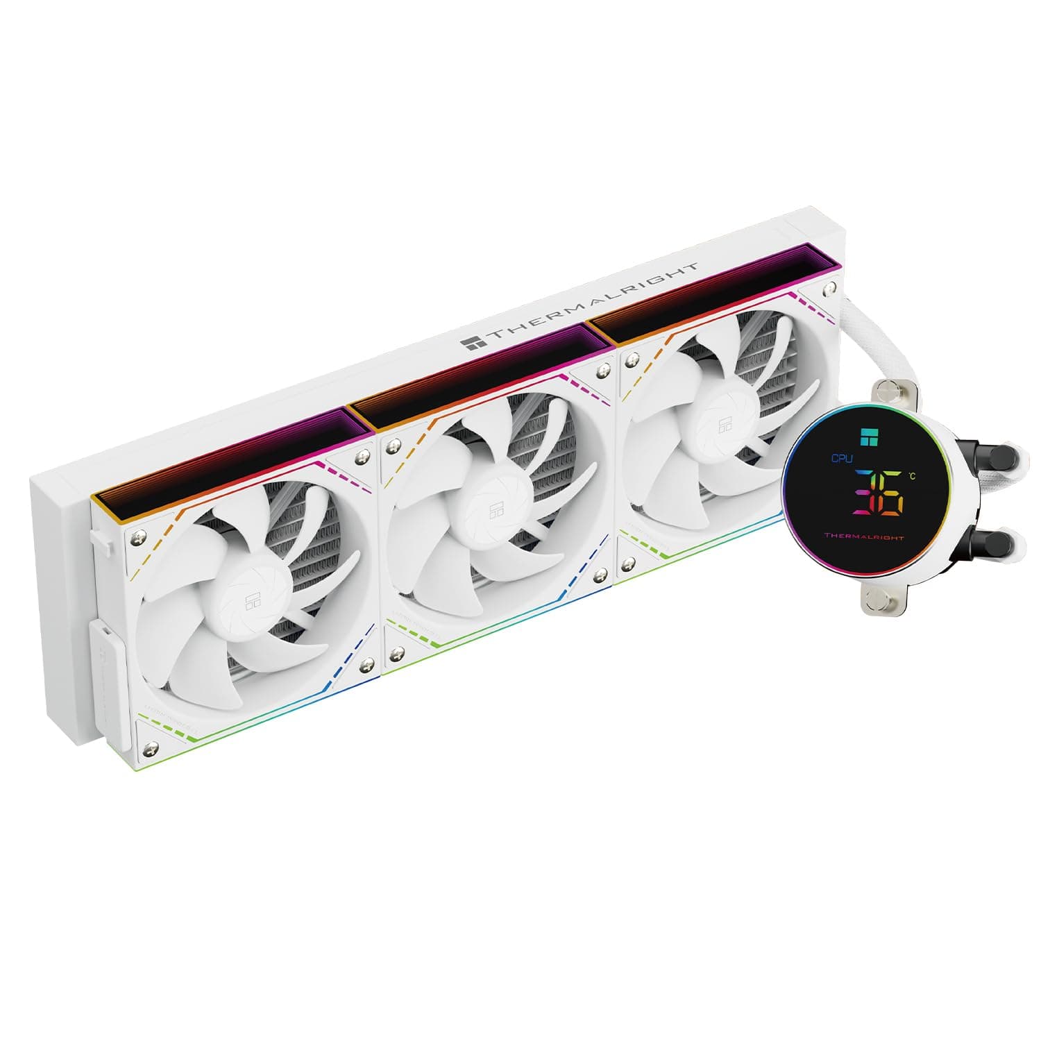 خنککننده مایع پردازنده سازگار با Intel-AMD Thermalright Frozen Magic 360 Digital ARGB سفید V2 360mm خنککننده مایع پردازنده سازگار با Intel-AMD Thermalright Frozen Magic 360 Digital ARGB سفید V2 360mm