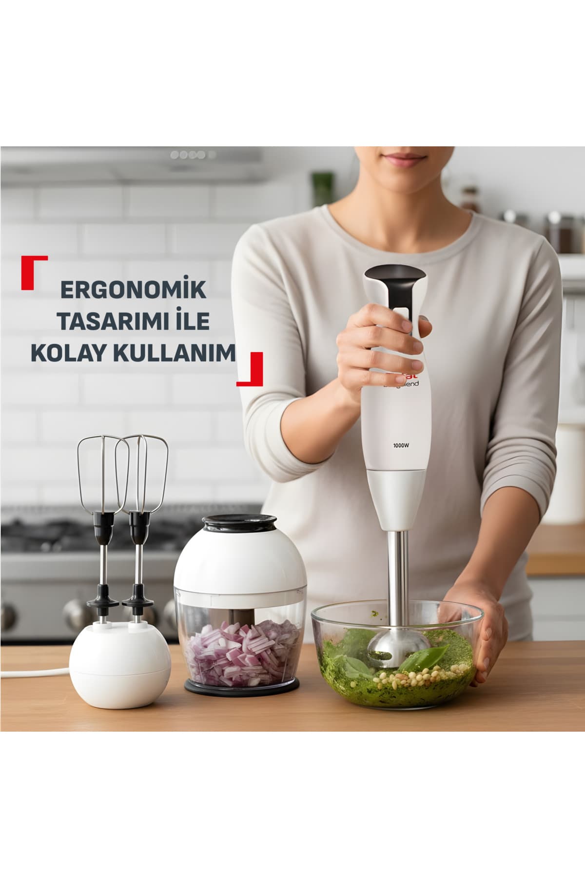 ست مخلوطکن TEFAL Easyblend توان 1000 W مدل HB1811 ست مخلوطکن TEFAL Easyblend توان 1000 W مدل HB1811