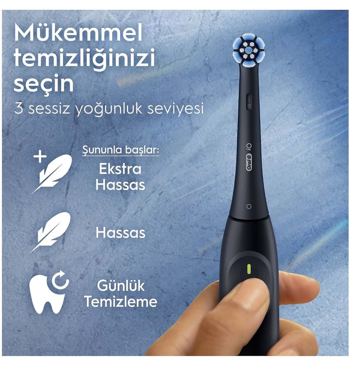 مسواک برقی Oral-B مدل iO2 مشکی شارژی با 2 سر یدکی مسواک برقی Oral-B مدل iO2 مشکی شارژی با 2 سر یدکی