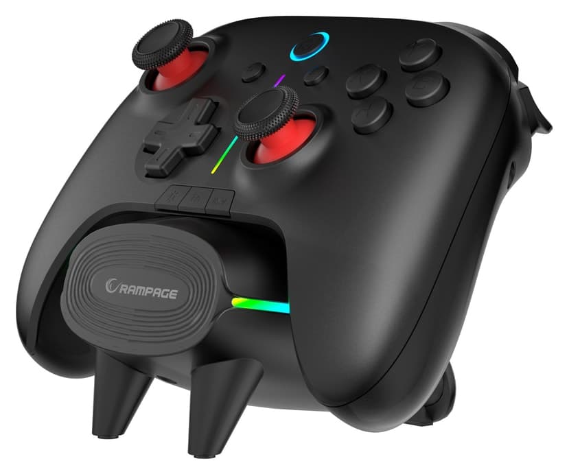 گیمپد Rampage RGB مشکی با ایستگاه شارژ BT 2.4GHz برای PC مدل Hydra Pro گیمپد Rampage RGB مشکی با ایستگاه شارژ BT 2.4GHz برای PC مدل Hydra Pro
