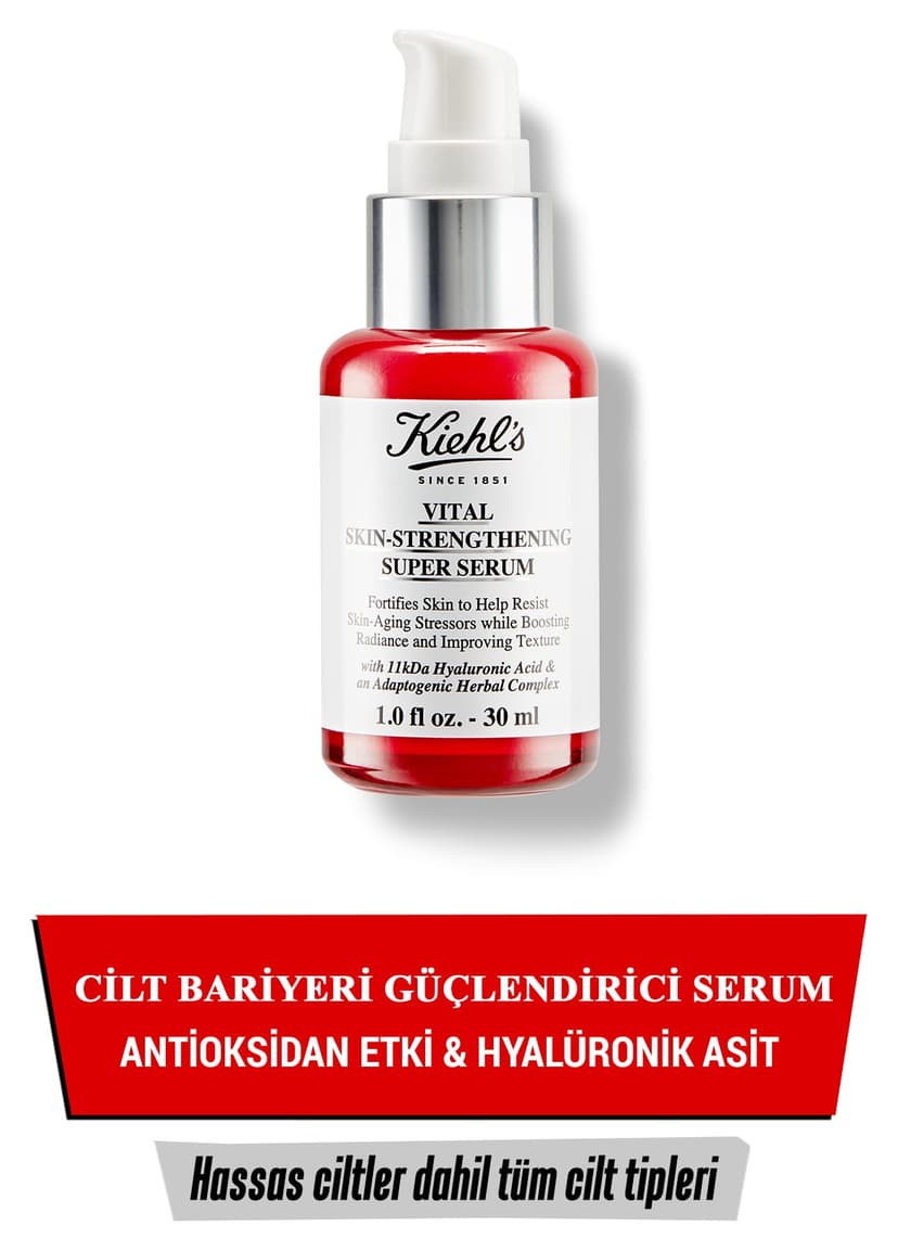 سرم تقویتکننده پوست Kiehl's حاوی هیالورونیک اسید با اثر آنتیاکسیدانی 30 ml سرم تقویتکننده پوست Kiehl's حاوی هیالورونیک اسید با اثر آنتیاکسیدانی 30 ml