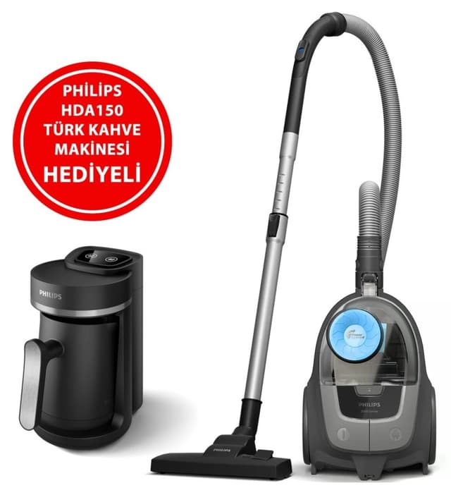 جاروبرقی بدون کیسه Philips مدل BXA0058/00 XB2142/10 بههمراه قهوهساز ترک HDA150/161 ست جاروبرقی بدون کیسه Philips مدل BXA0058/00 XB2142/10 بههمراه قهوهساز ترک HDA150/161 ست