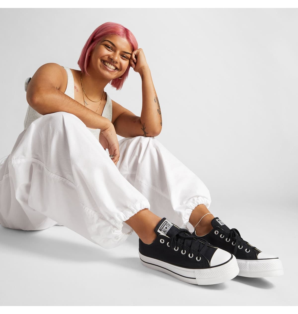 کفش اسنیکر یونیسکس Converse مدل Chuck Taylor All Star Lift پلتفرم مشکی کفش اسنیکر یونیسکس Converse مدل Chuck Taylor All Star Lift پلتفرم مشکی